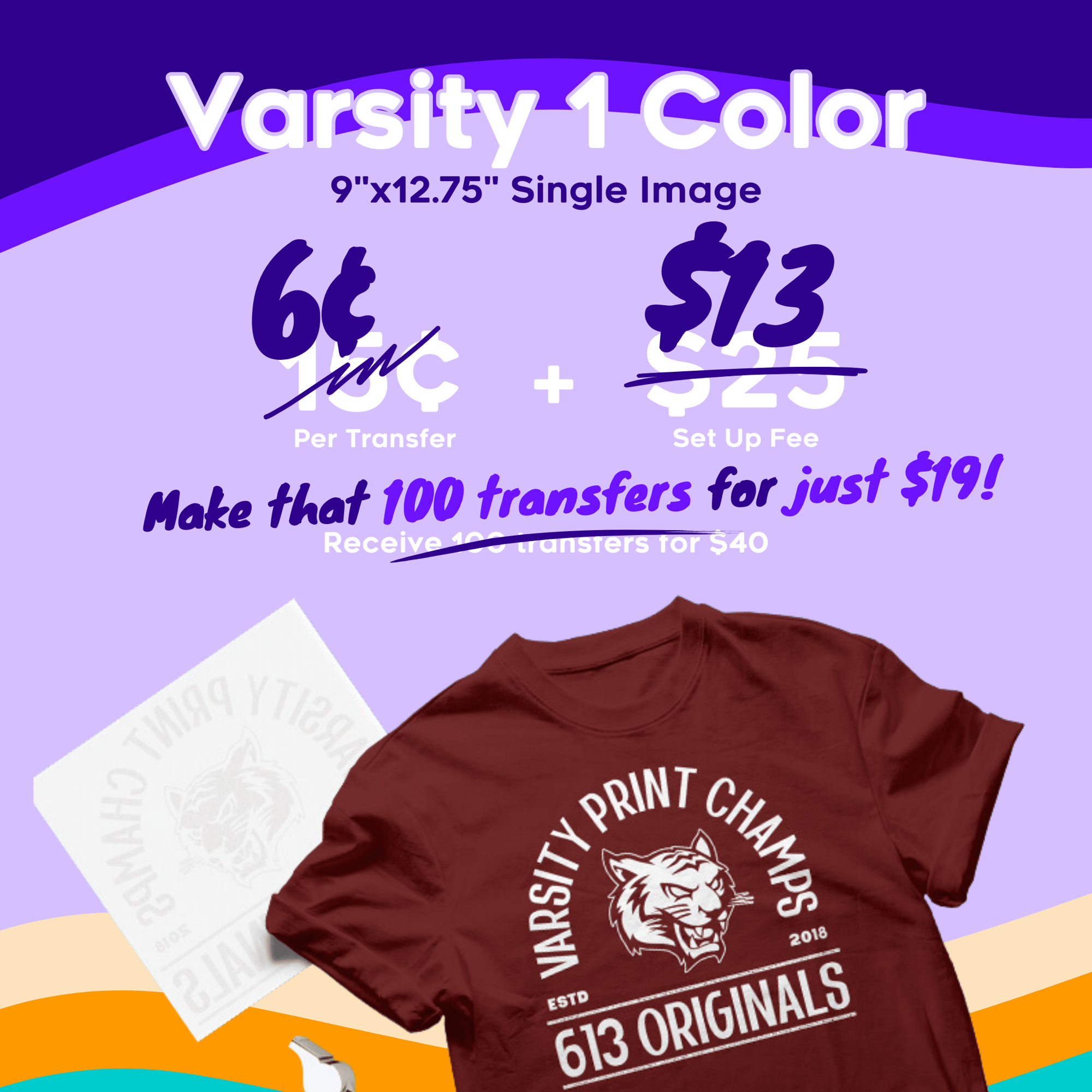 Varsity 1 Color Sale