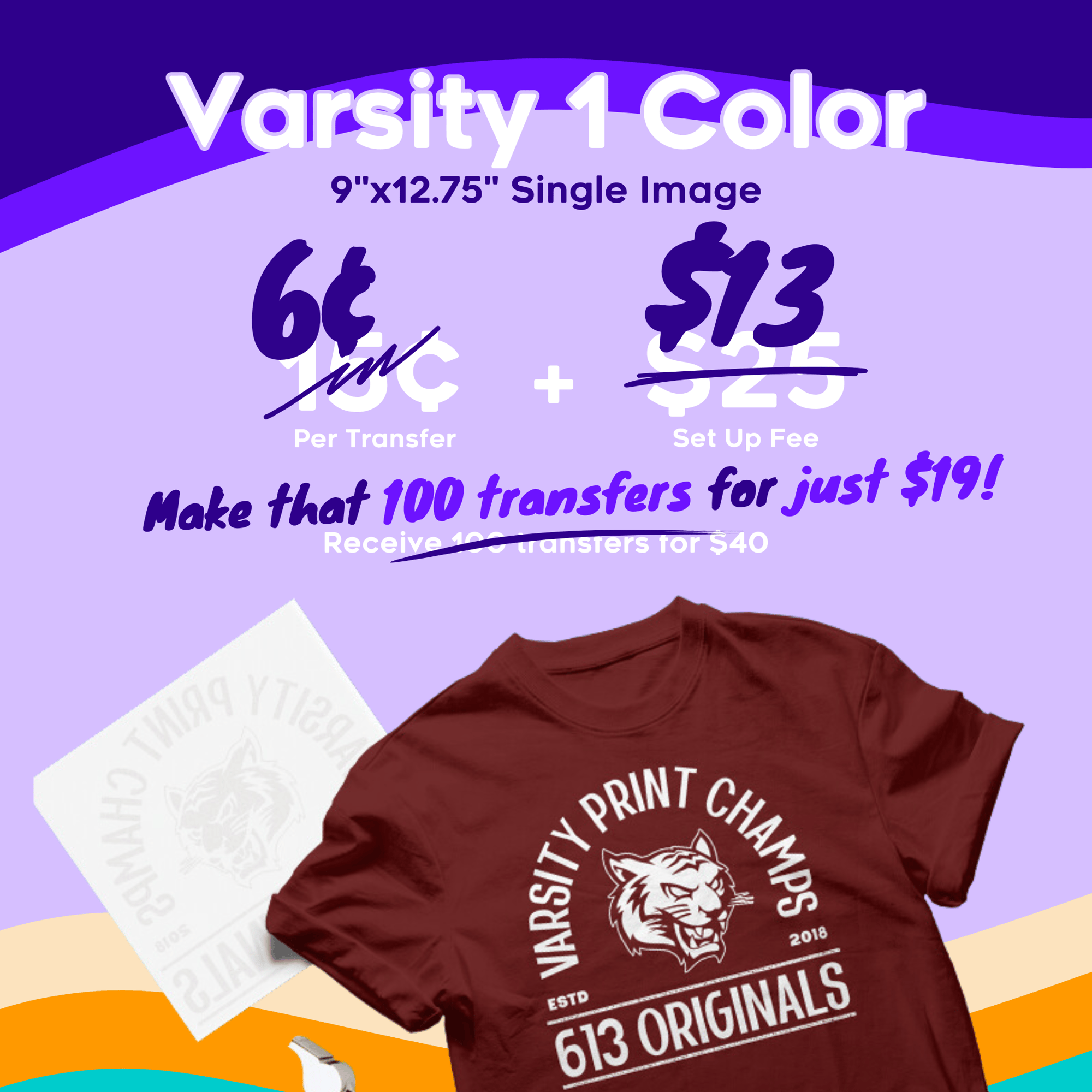 Varsity 1 Color Sale Varsity 1 Color Sale